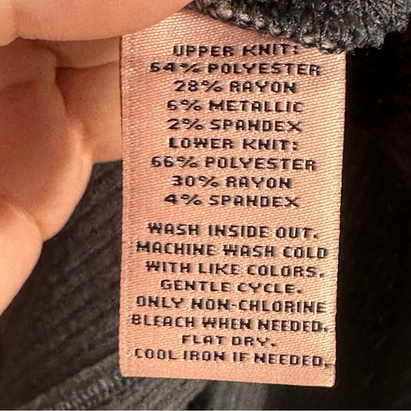 Juicy Couture size XL open front waterfall cardigan, gray/metallic, stretch - Picture 5 of 11